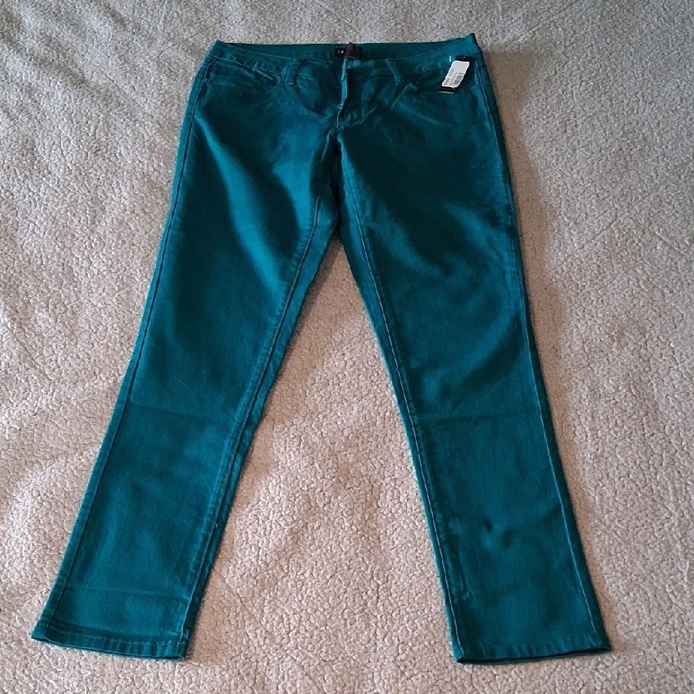 New Lord & Taylor Turquoise Straight Leg Jeans